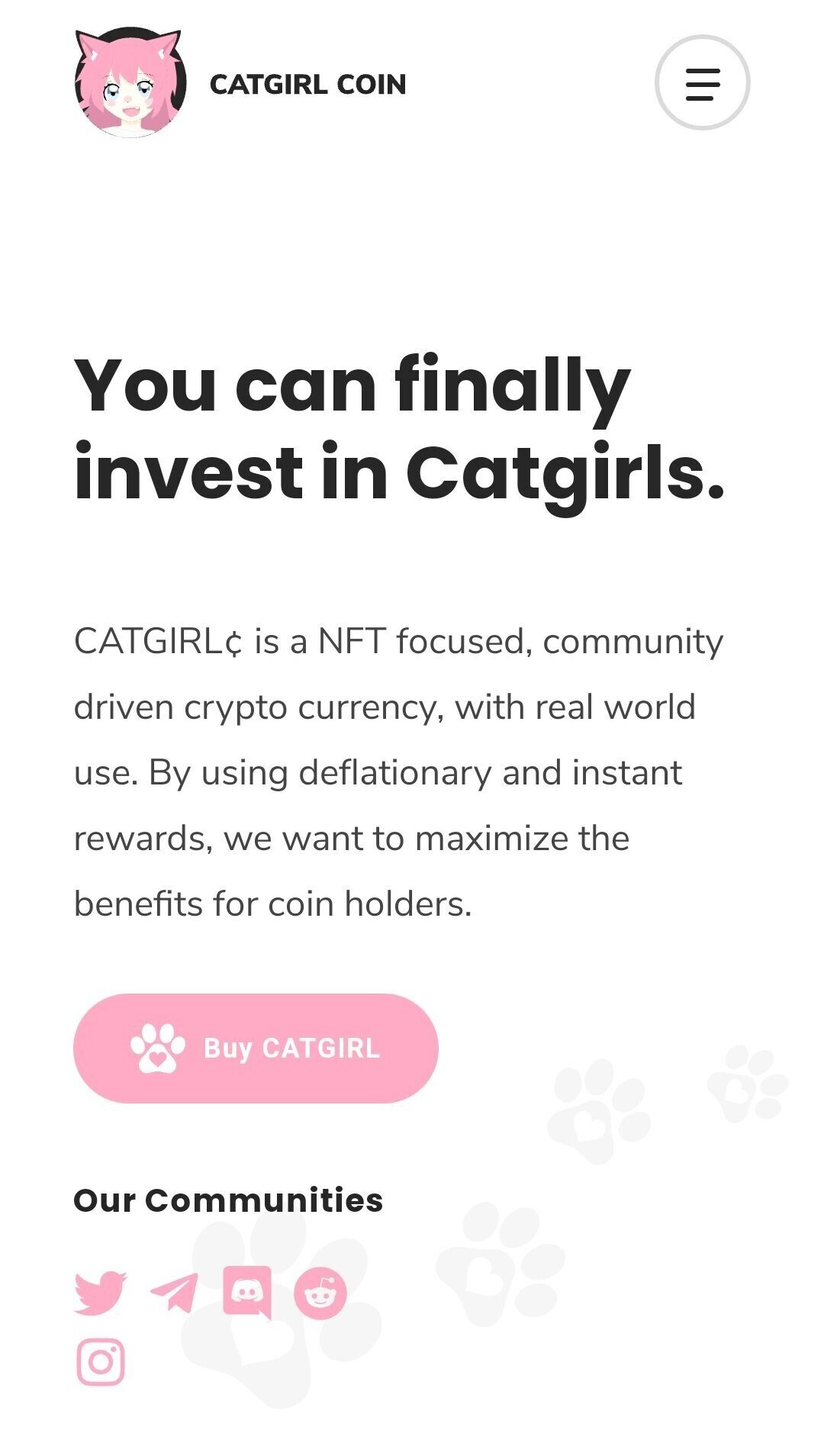 Catgirl Coin 日程前に新たに登場した ネコ耳トークンを発見 ネコ耳ファンだけが集う テレグラムコミュニティーがカオスで面白い 公式サイト Www Cat てきとれいだぁ Note