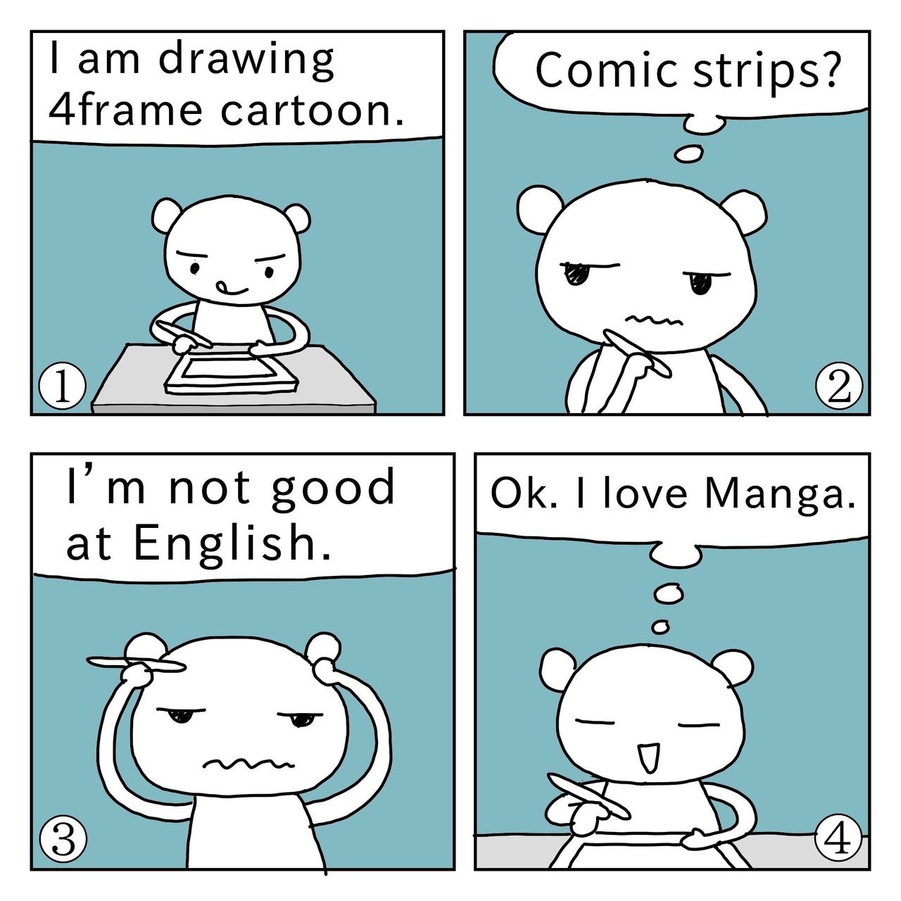 英語の話っていうより タグの話 迷うけど 迷うなら 4コマ 4コマ漫画 漫画 まんが マンガ ってタグを全部つけても良いのだ さらに Manga Cartoon Comic St Kanarihikokuma Note