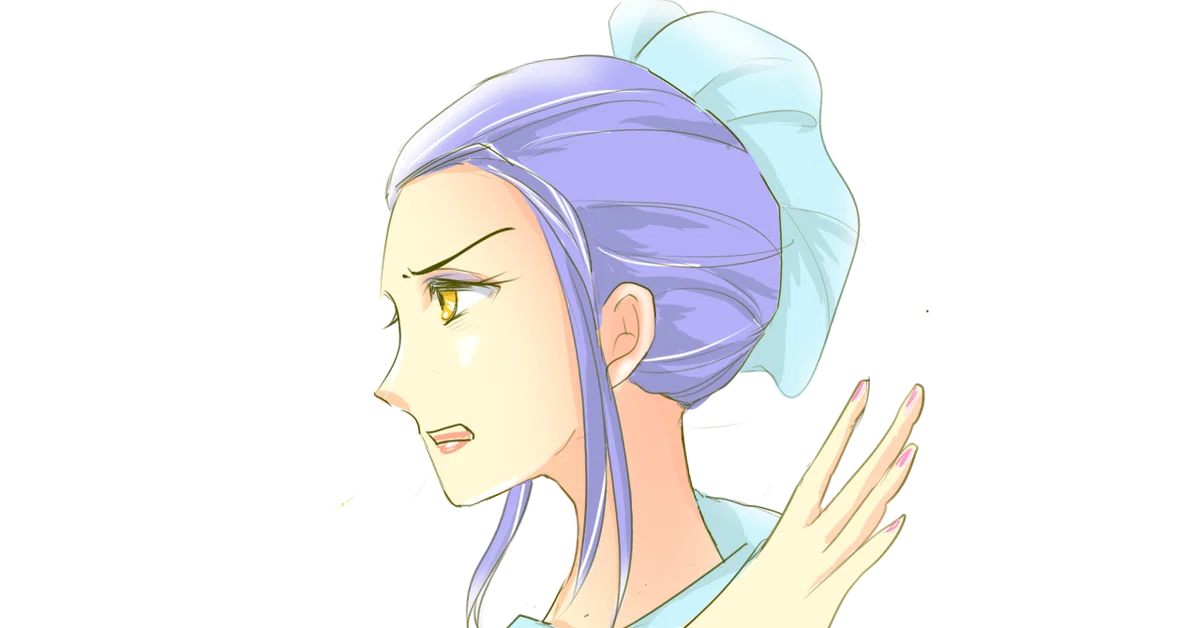 横顔やや口怒り平手