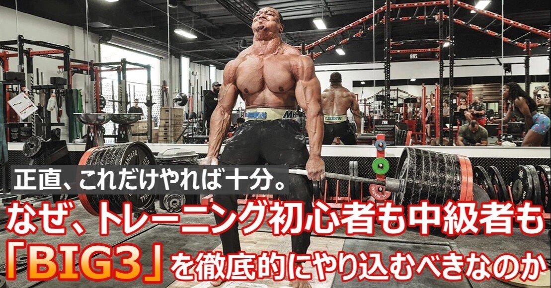 なぜ、トレーニング初心者も中級者もBig3をまずやるべきなのか｜Napo_Fitness｜Note
