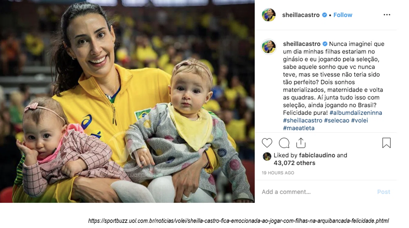 先程のバレーボールのつぶやきの画像にも写っているシェイラ・カストロ