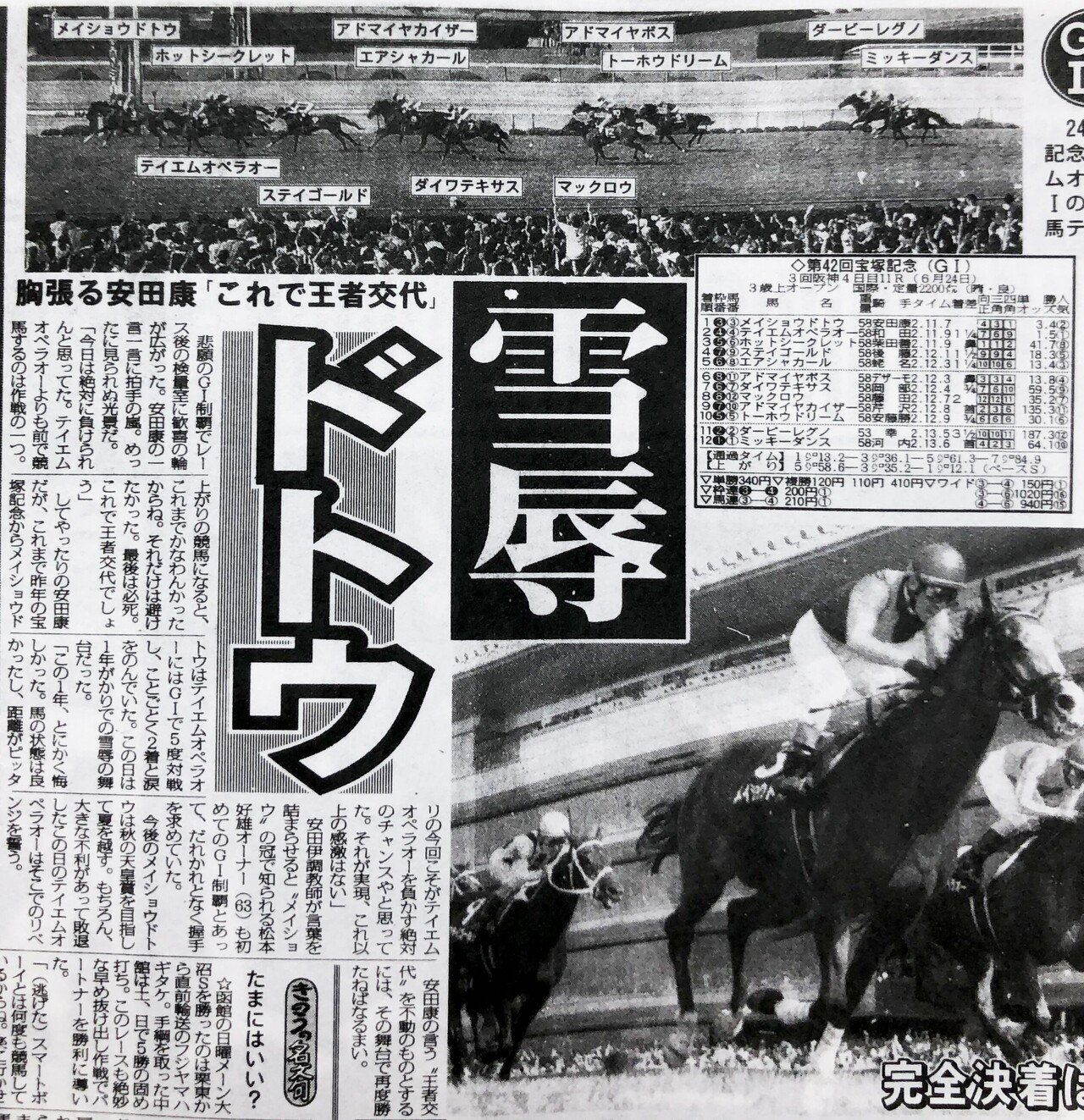 テイエムオペラオー伝説 世紀末覇王とライバルたち』（小川隆行