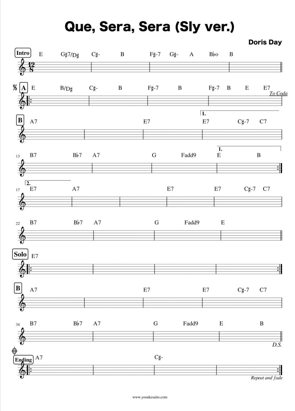 10. Que, sera, sera / Sly and the family stone｜齊藤庸介｜作編曲