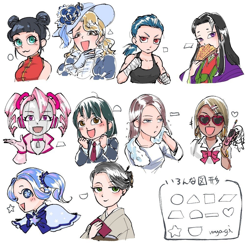 いろんな形の目をしたキャラを描いてみよう みゃーぎ イラストレーター Note いろんな形の目をしたキャラを描いてみよう みゃーぎ イラストレーター Note