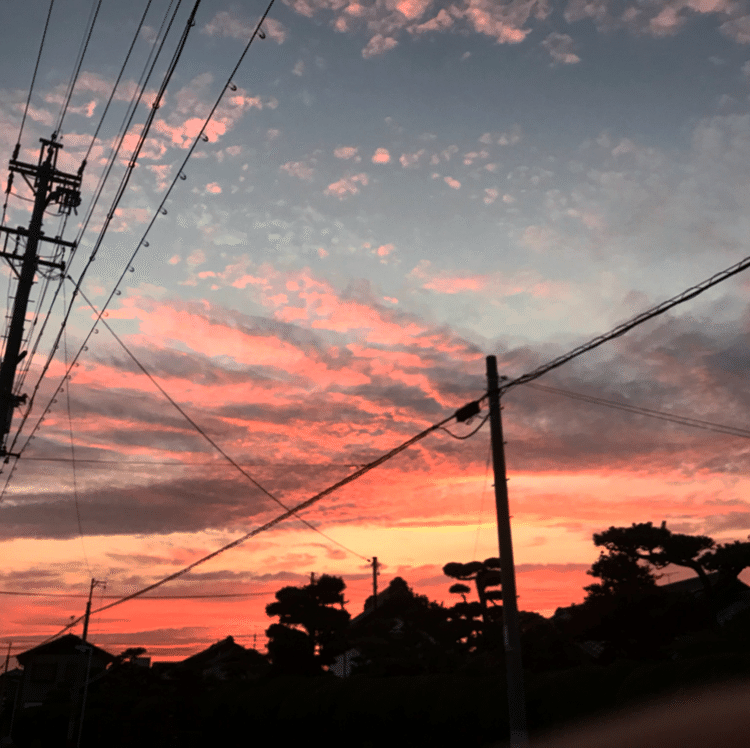 夕焼け。