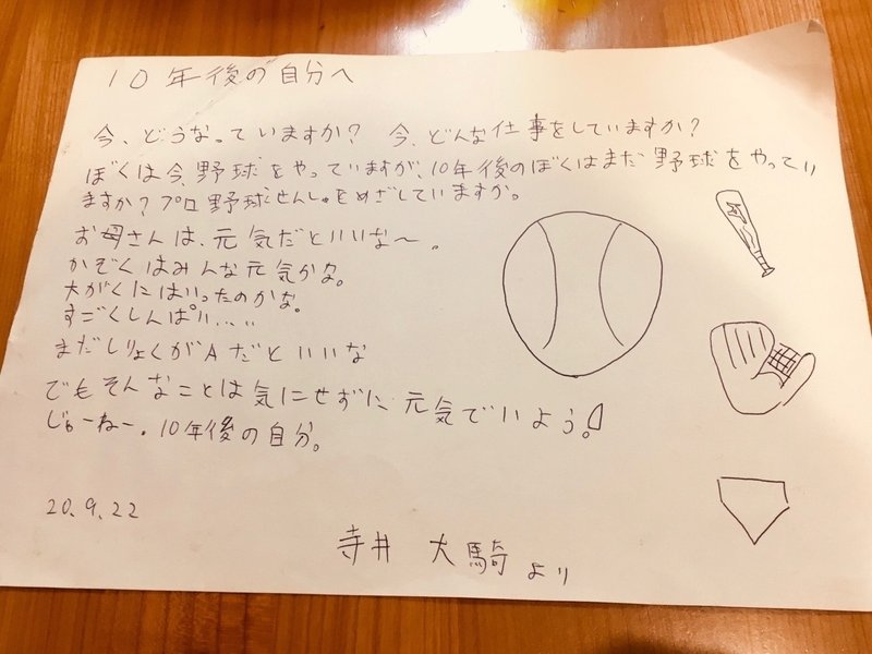 １０年後の自分 への手紙で書くべきこと てらい Note