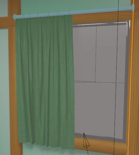 [Blender] Creating That Room (Part 7: Curtains)｜かびねこ