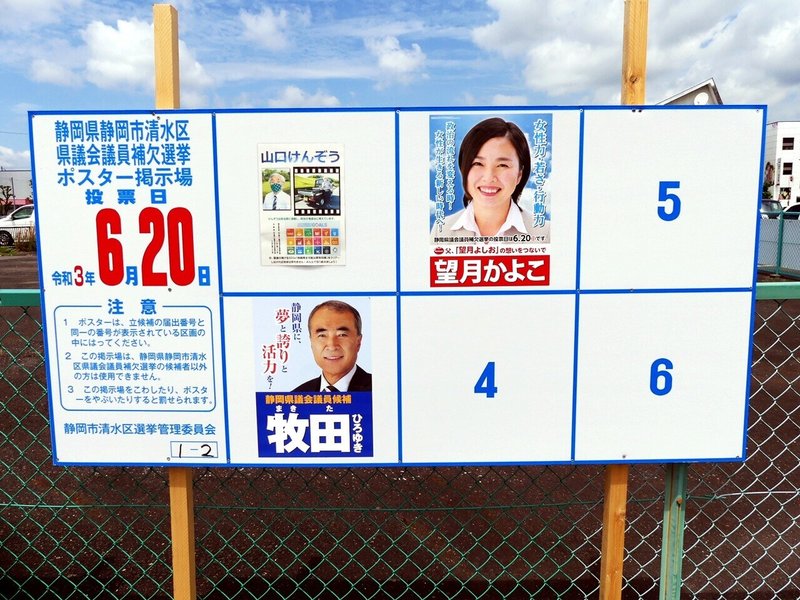 選挙ウォッチャー 静岡県議補選２０２１ 静岡市清水区レポート チダイズム Note