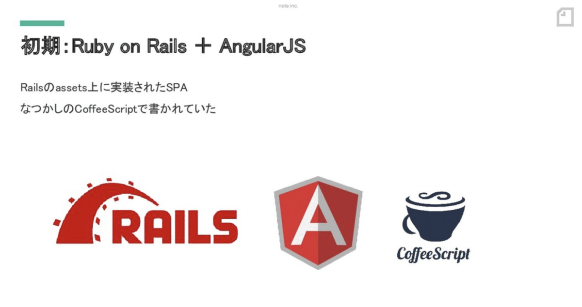 note実装の歴史のスライド資料画像
