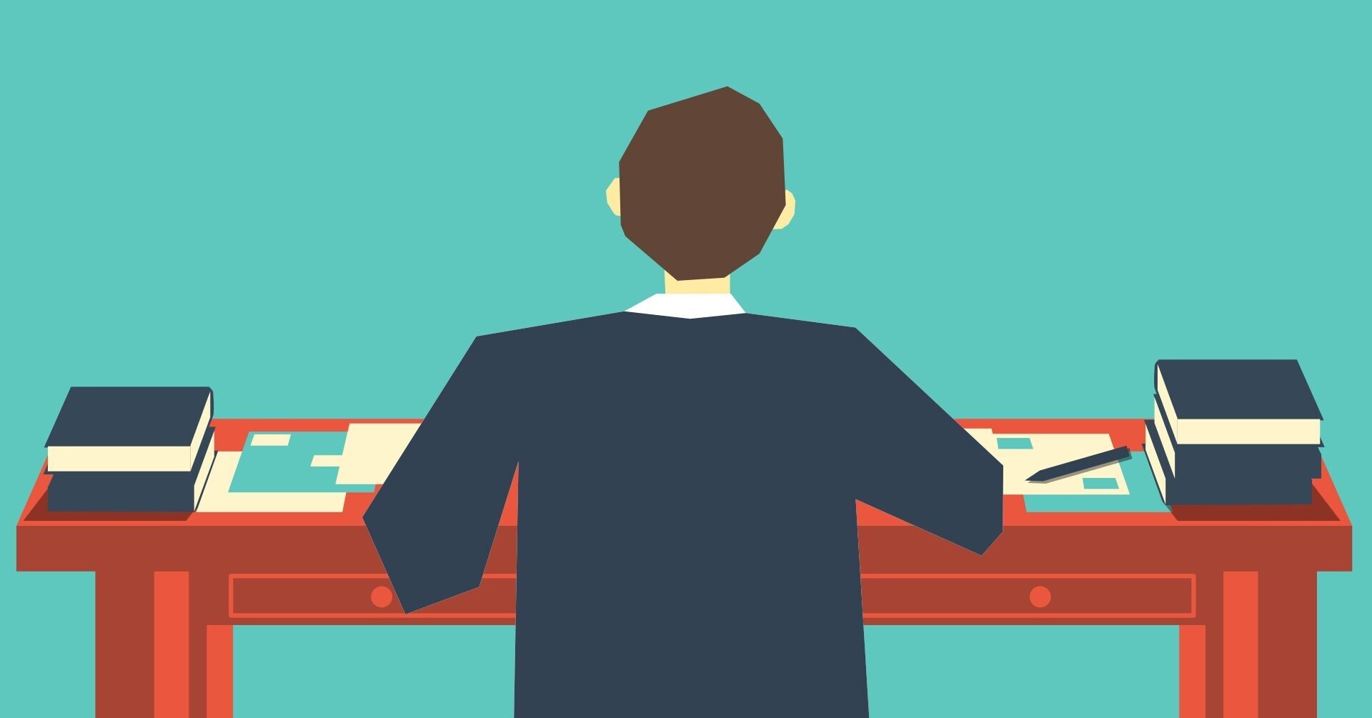 机に向かい仕事する人のイラスト 大水音々 Note 机に向かい仕事する人のイラスト 大水音々 Note