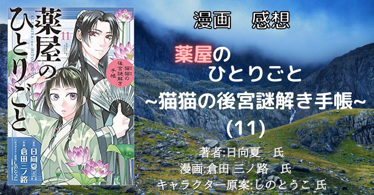 漫画感想 最新刊 薬屋のひとりごと 猫猫の後宮謎解き手帳 １１ こも 零細企業営業 12月読書数113冊 Note