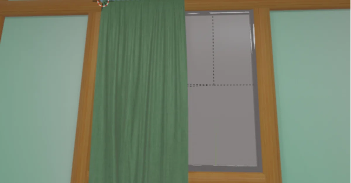 [Blender] Creating That Room (Part 7: Curtains)｜かびねこ
