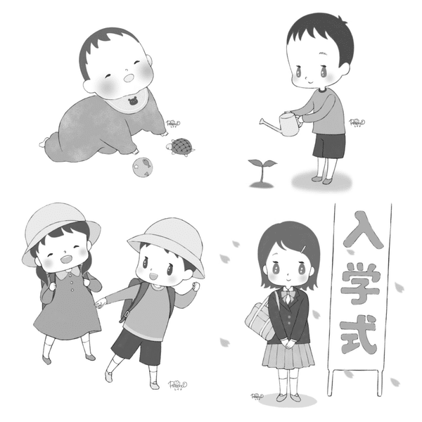 モノクロイラスト 白と黒で表現するイラスト モノクロイラスト 白と黒で表現するイラスト