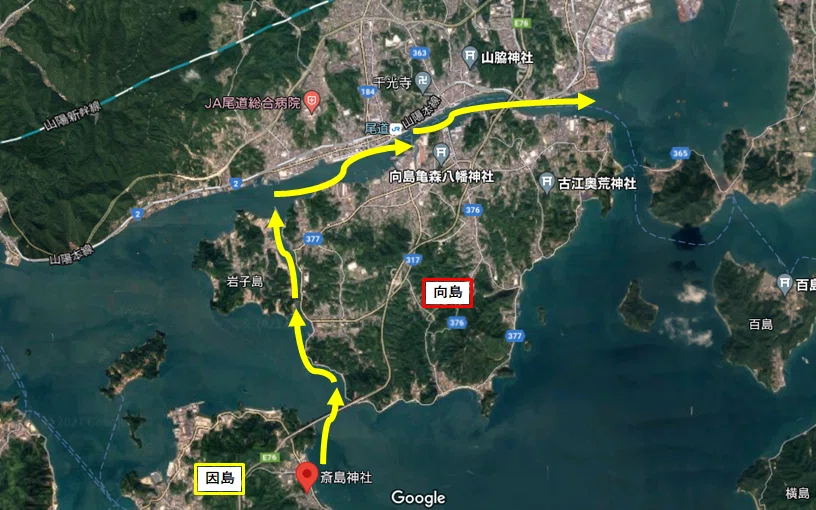 向島から尾道水道