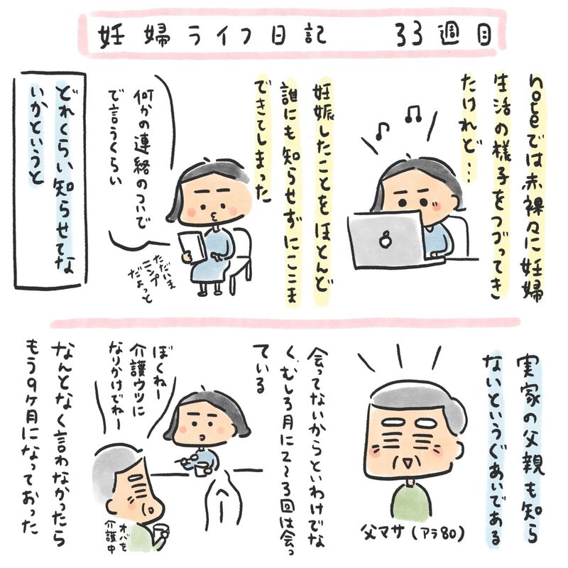 33週目 無口な妊婦 三輪 夏生 みわ なつき Note