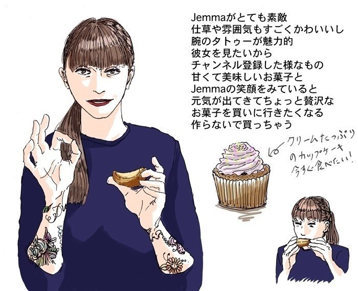 かわいいが過ぎる お菓子youtubeチャンネル Cupcakejemma Sono Note