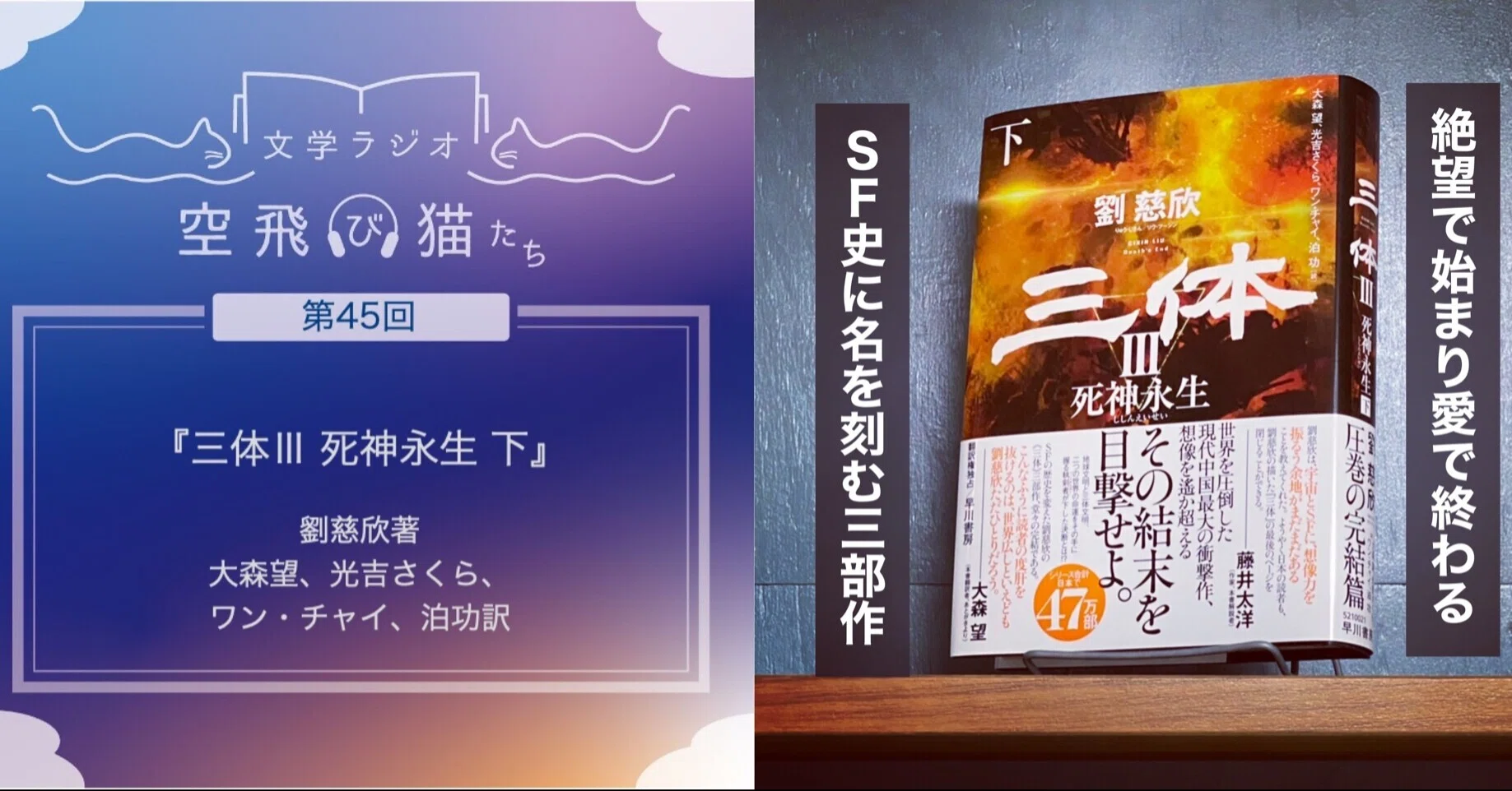絶望で始まり愛で終わる「三体Ⅲ 死神永生 下」｜文学ラジオ空飛び猫たち