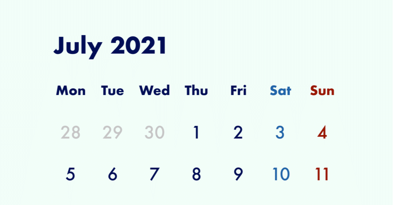 Iphone用カレンダー 21年7月 無料配布 A Journal Note Iphone用カレンダー 21年7月 無料配布 A Journal Note