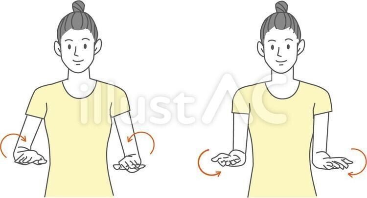 New Style イラストフリー素材 骨ストレッチ 手のひら返し 無料 イラスト無料提供中 一部有料 Note