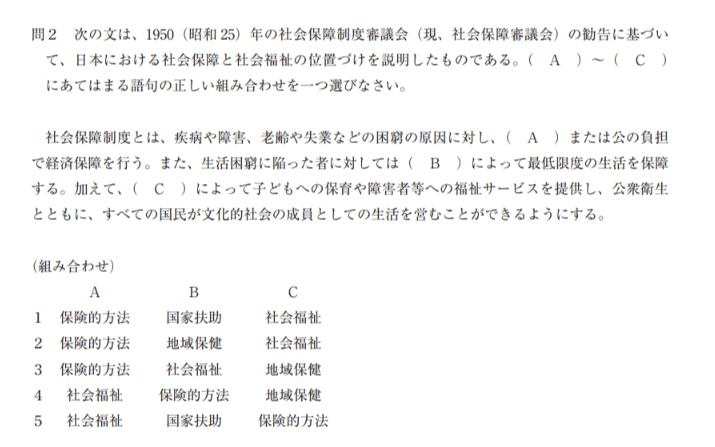 社会福祉 問２ 文章穴埋め問題 令和３年前期保育士試験 クトラ Note
