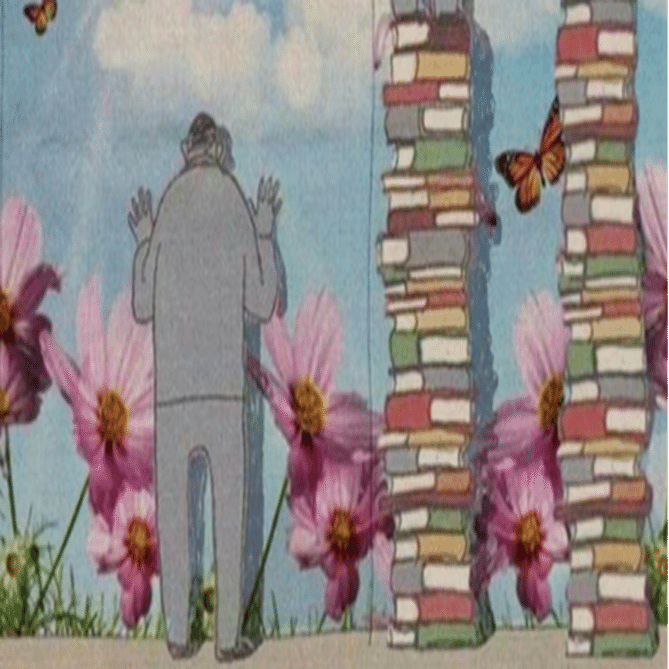 読書量の風刺画について｜あわ