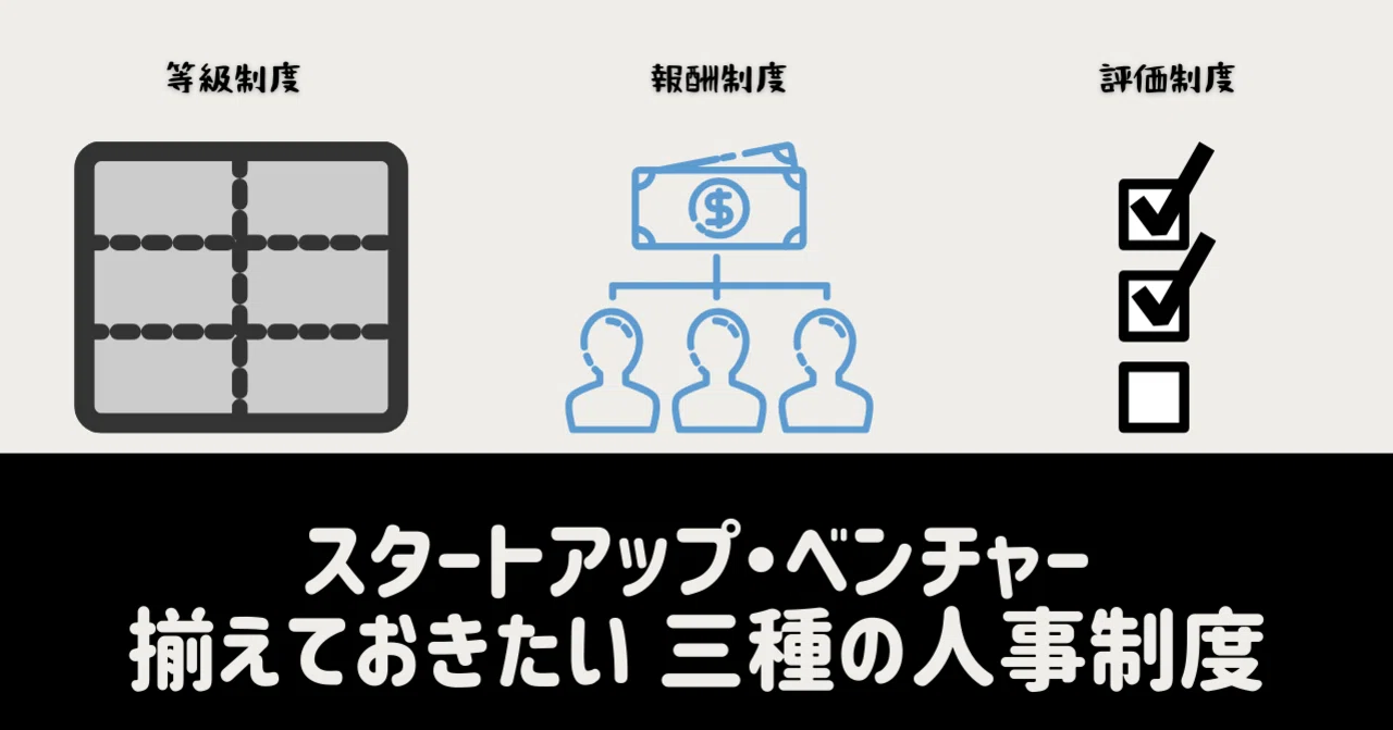スタートアップ・ベンチャー揃えておきたい三種の人事制度｜Wanda人事マン