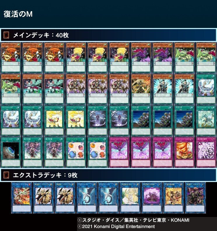 遊戯王】マジェスペクター 〜復活のM〜【デッキレシピ 遊戯王】マジェスペクター 〜復活のM〜【デッキレシピ