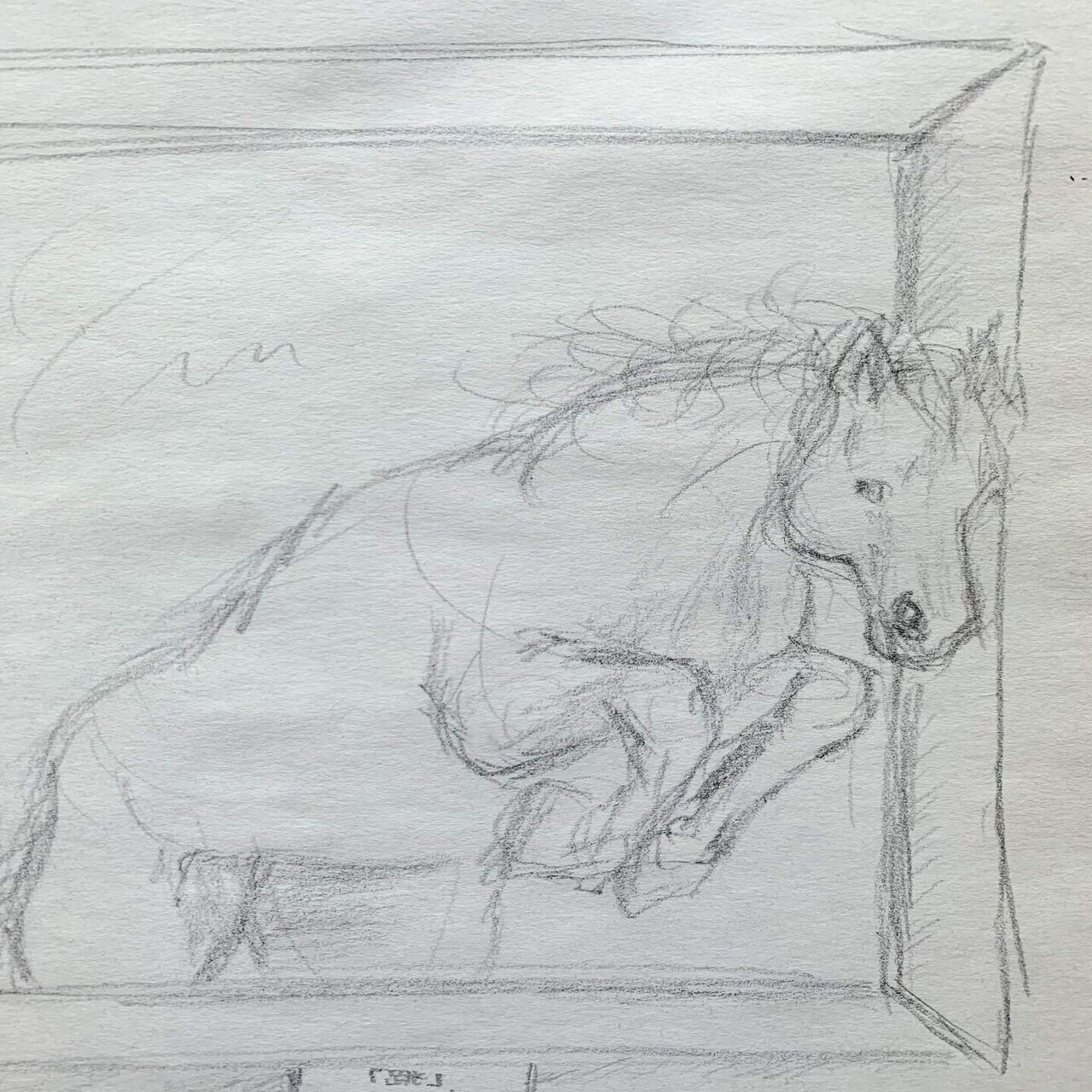 過去の落書き 鹿 馬 狐 鉛筆 ナミナミ シズカ Note