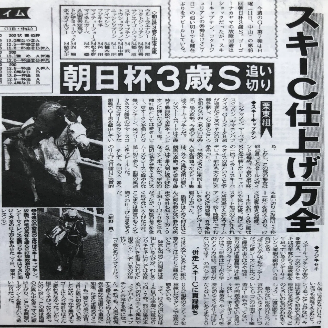 ウマ娘」の勝負服が大反響！？〝幻の3冠馬〟フジキセキを「東スポ」で 