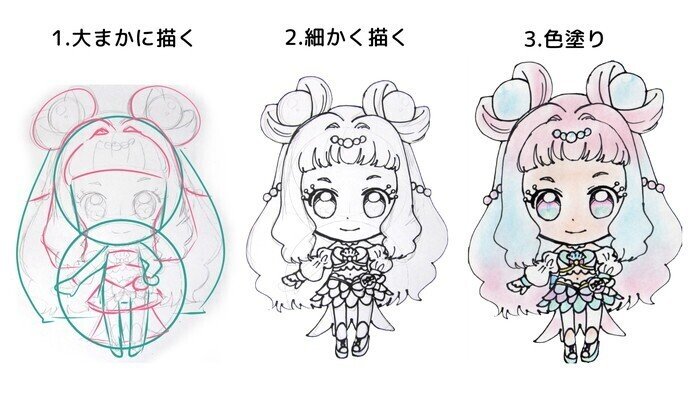 100均画材で簡単 キュアラメールの描き方 ぬりえ配布中 カノカ Note