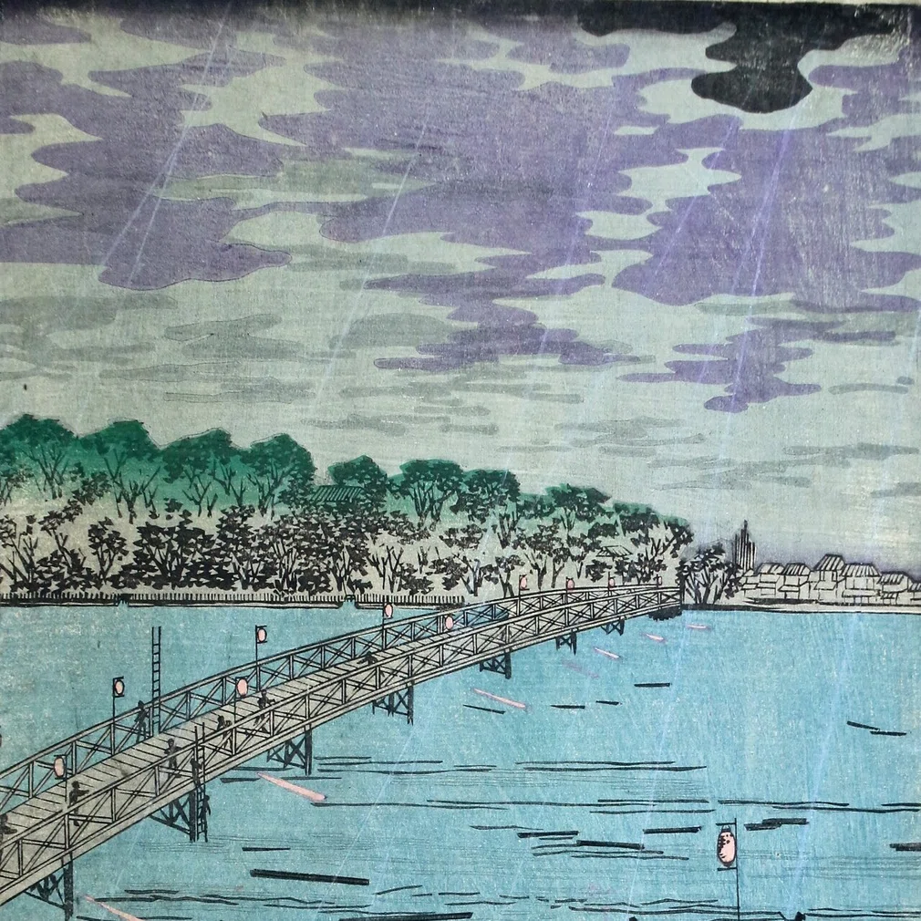 浮世絵の雨の線ってどんな色？｜太田記念美術館