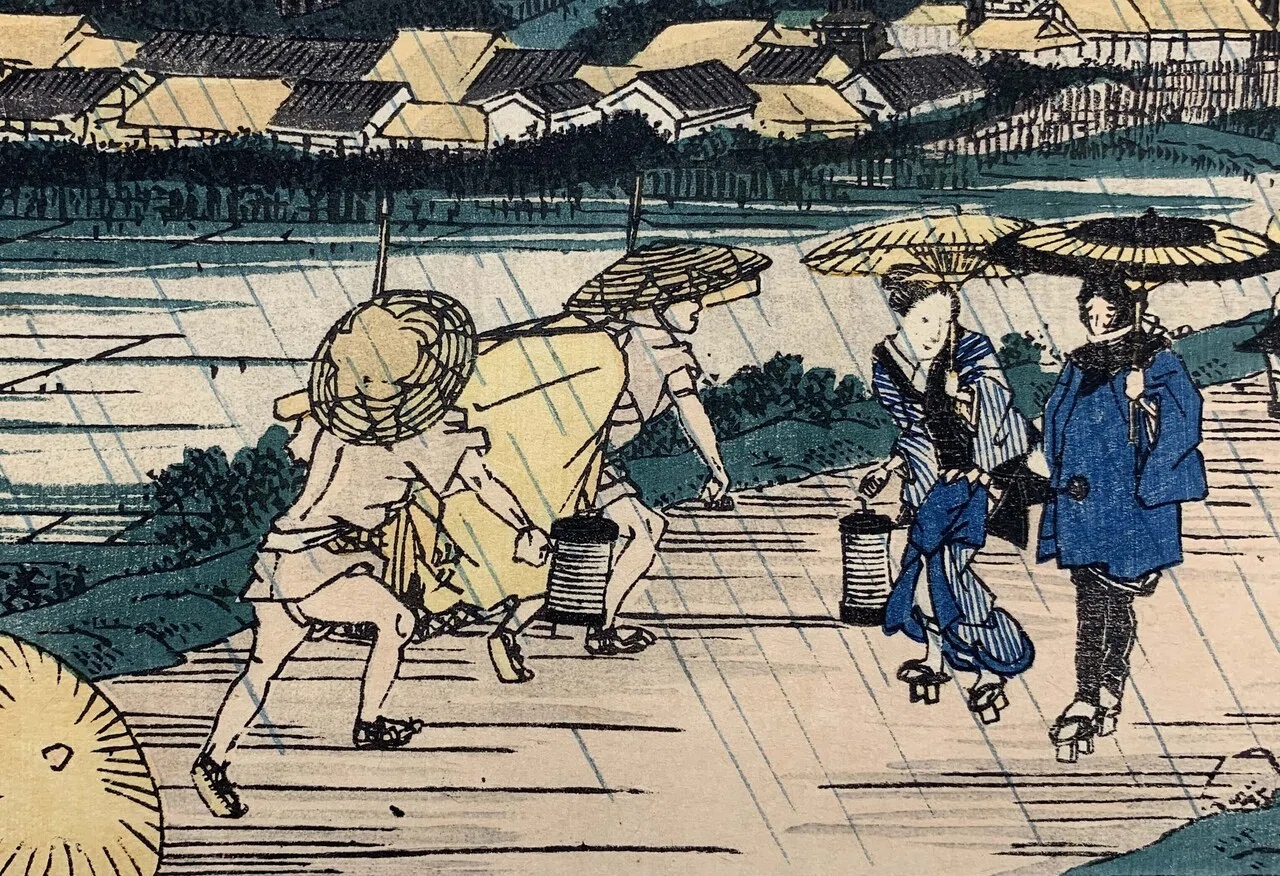 浮世絵の雨の線ってどんな色？｜太田記念美術館