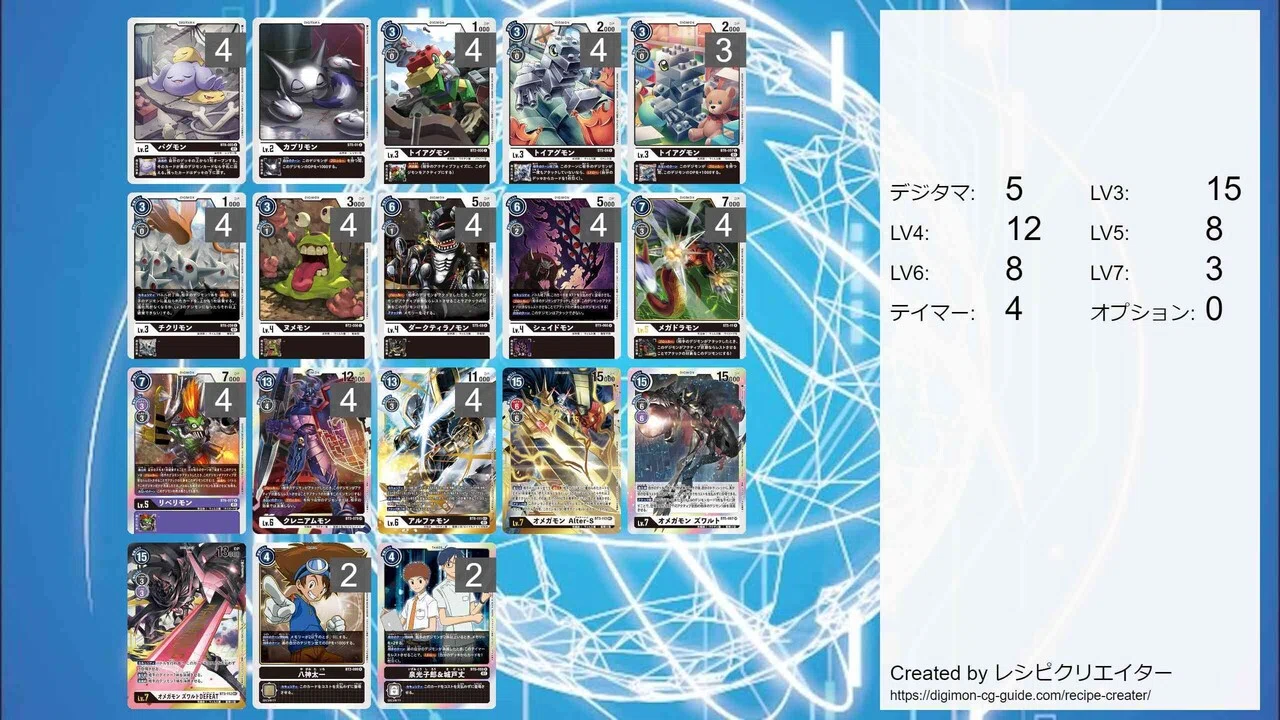 デジカ LOOK HANDのテストプレイ相手 環境デッキ「黒オメガ」｜LOOK HAND