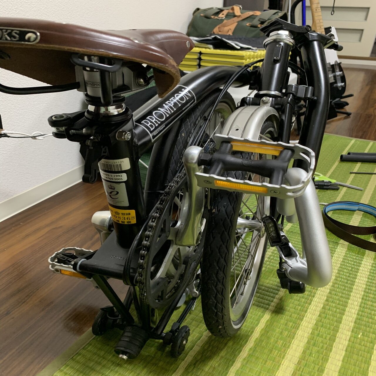 SステムのブロンプトンにミニPハンドルを取り付けた。｜たたみ