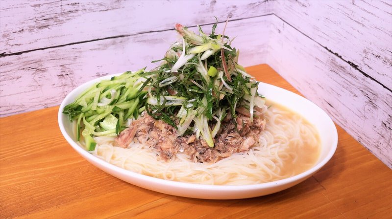 そうめんは 茹でない が正解でした サバ缶ぶっかけそうめん ーー 名古屋めし料理家のレシピ 15 Swind 神凪唐州 名古屋めしの人 Note