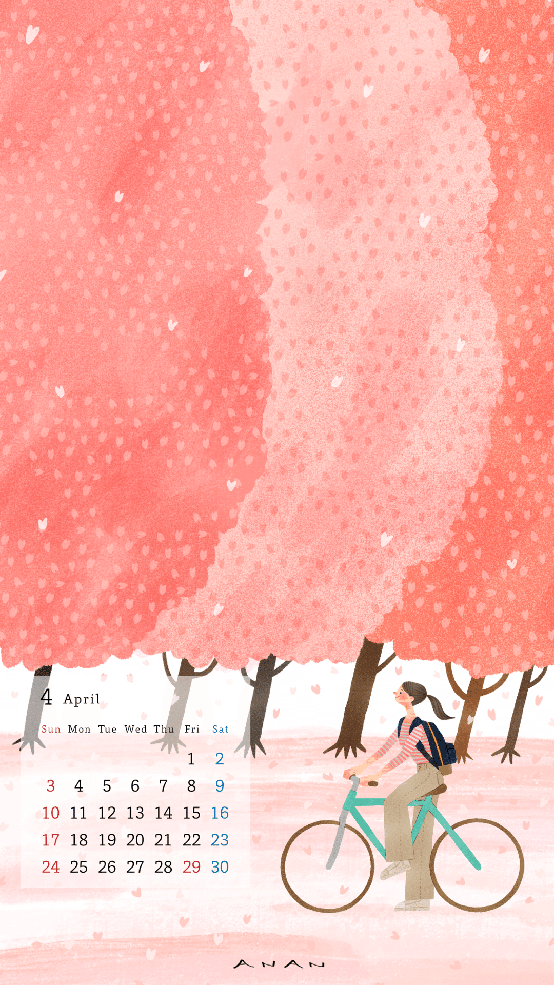 4月 さくら あなんよーこ イラストレーター Note
