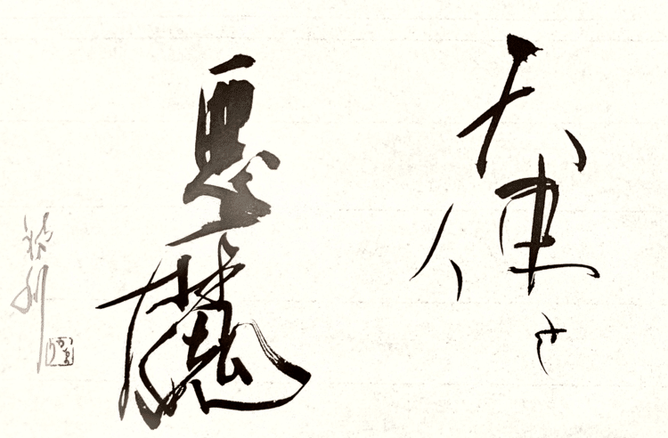 一日一書　天使と悪魔　双方が在ることで自在する。#maedakamari #calligraphy #前田鎌利 #書 