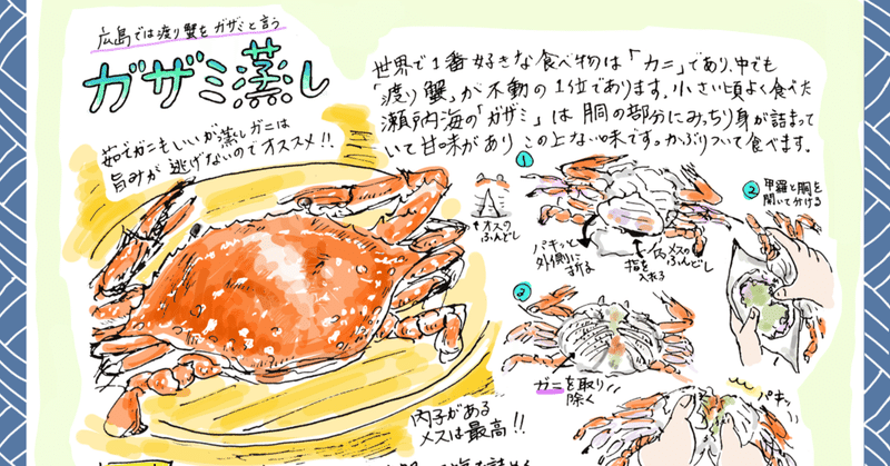 広島のガザミとギザミ Misa Okubo イラストレシピ Note