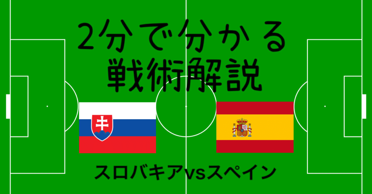 2分で分かる戦術解説 スロバキアvsスペイン J アルバの無駄遣い ひかる サッカー分析 Note