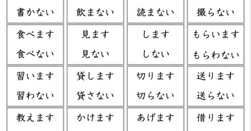 みんなの日本語 初級i ない形フラッシュカード 漢字ルビなし Gogakuaruaru Note みんなの日本語 初級i ない形フラッシュカード 漢字ルビなし Gogakuaruaru Note