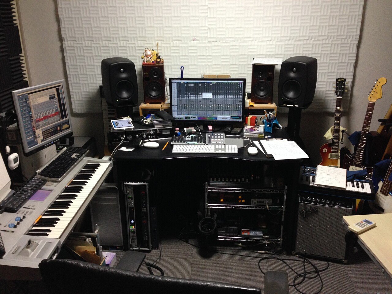 業務用スタジオデスク MDV-DSK：機材ラック付き」