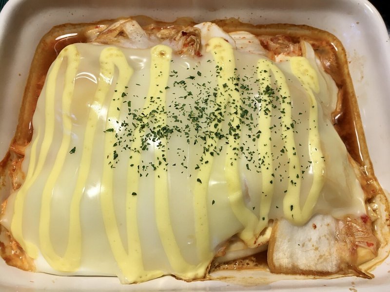 キムチチーズ豆腐たまごグラタン ハルヲ Note