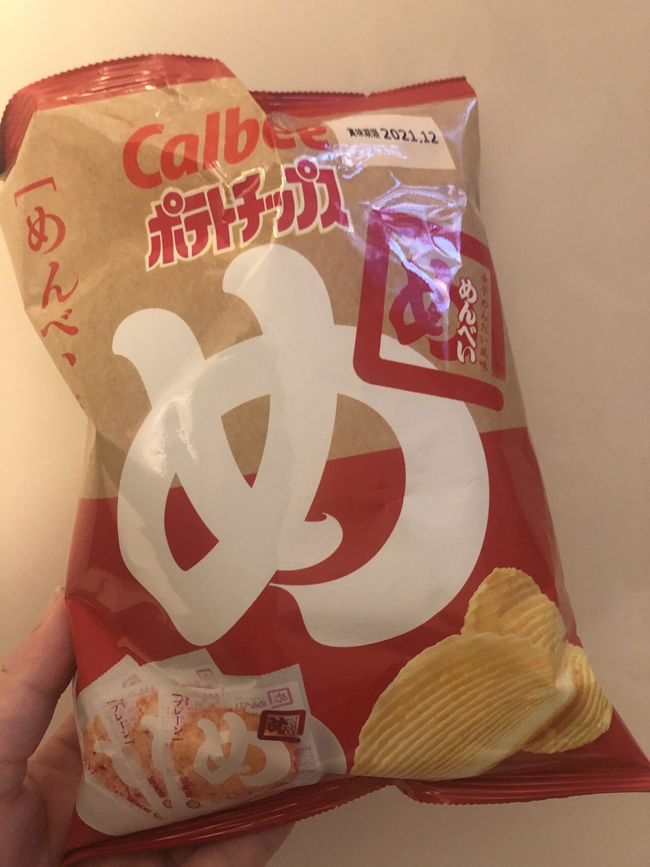 全国的に販売してるのかな めんべい味のポテトチップス めんべいは博多のお土産の定番です 美保神社 フォロバ100 Note