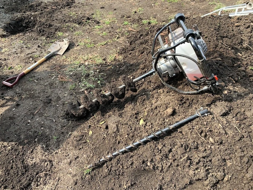 エンジンオーガー エンジン穴掘り機 お好きなサイズドリル、延長