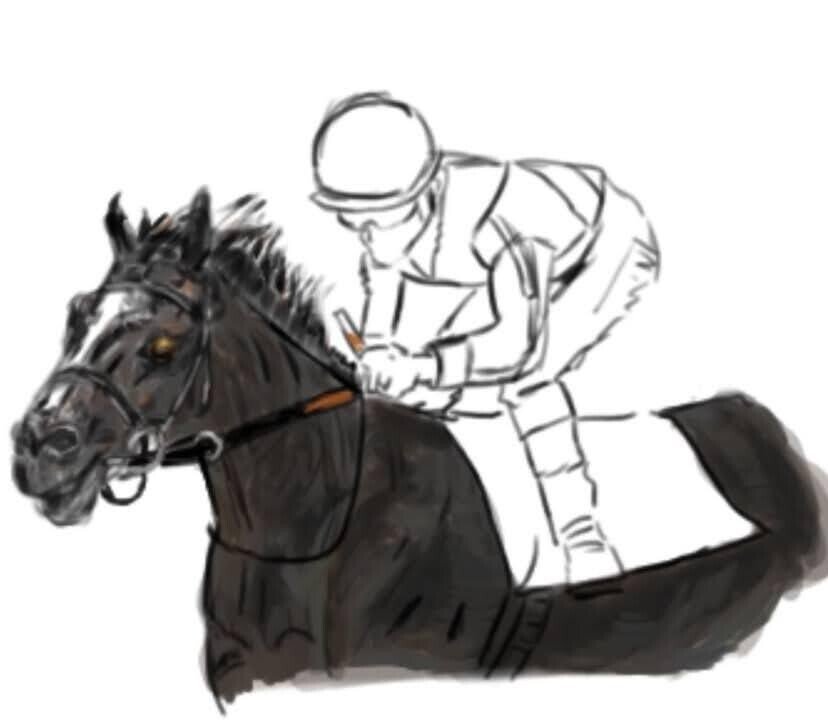 ☆教材アート 9☆馬を描いて塗るまでのストーリー／新しい時代の