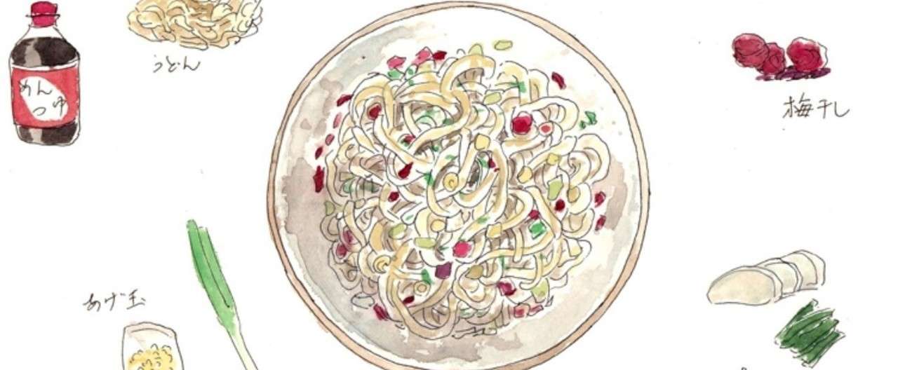 39_梅干しと漬物のおうどん