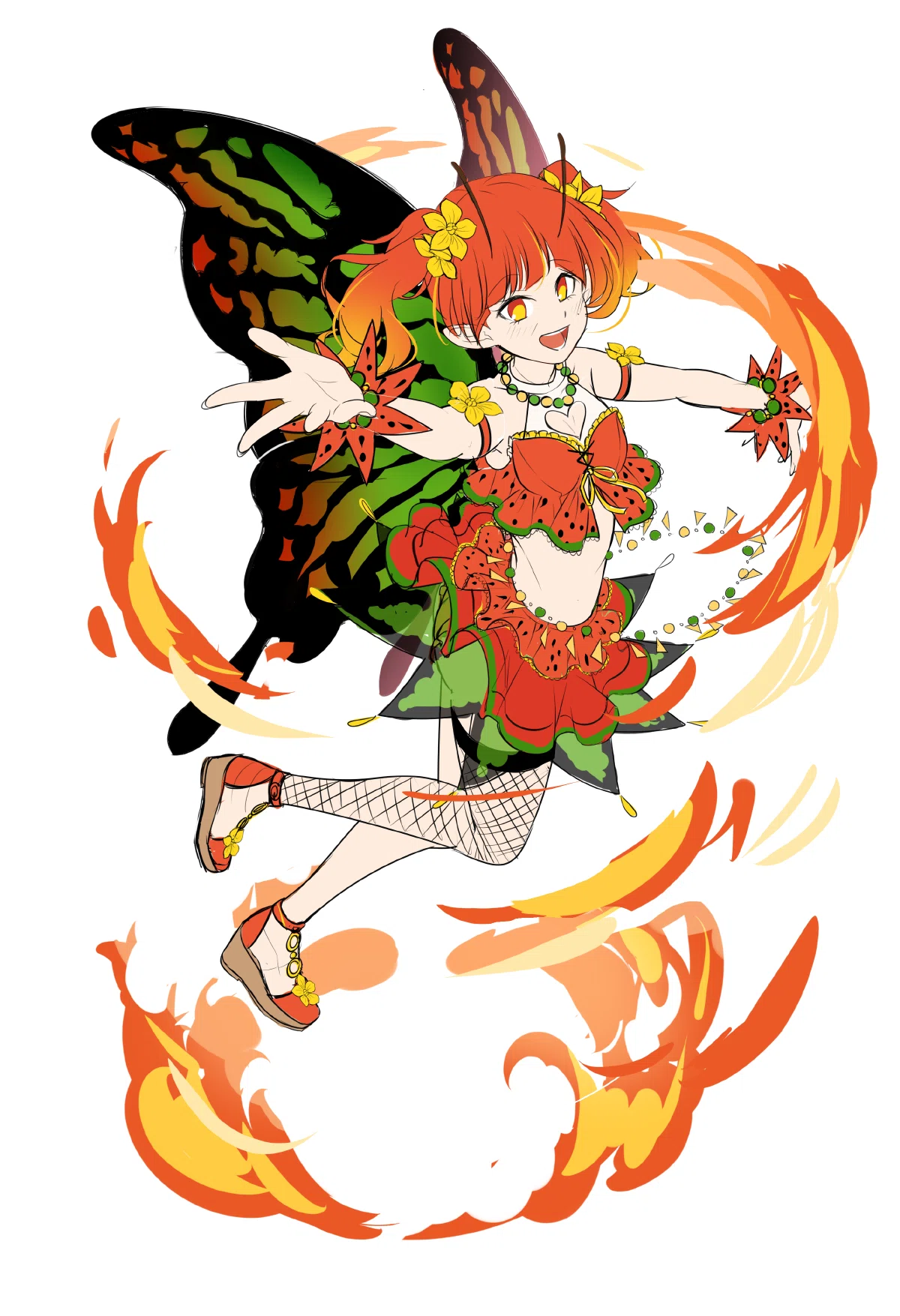 うちの子フード スイカちゃん イラスト制作過程 柑橘コウ Note