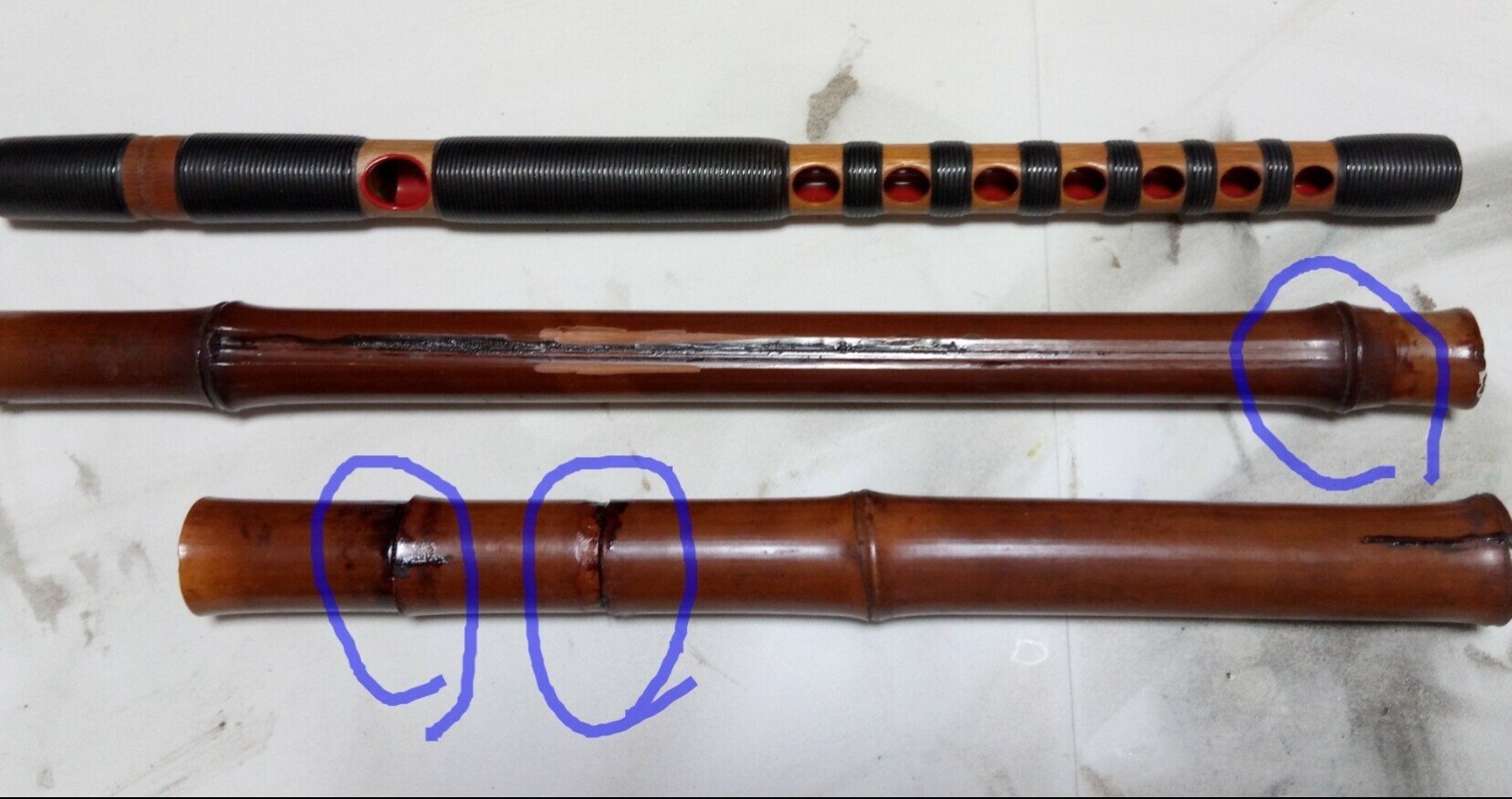 吹物 龍笛 合竹製・花梨製 龍笛 煤竹調合竹・紐巻 | 武蔵野楽器