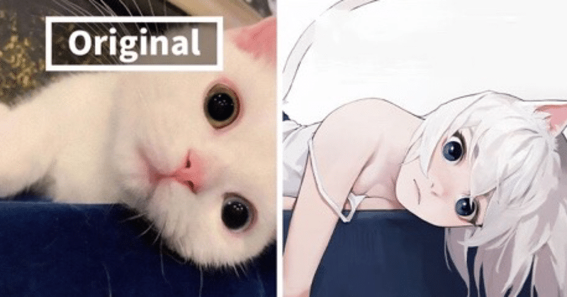 猫がもしもアニメの女の子に変身したら ノリノリ Note