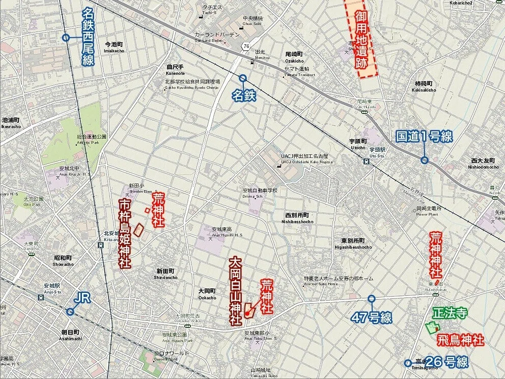 1MAP東本郷町 飛鳥神社